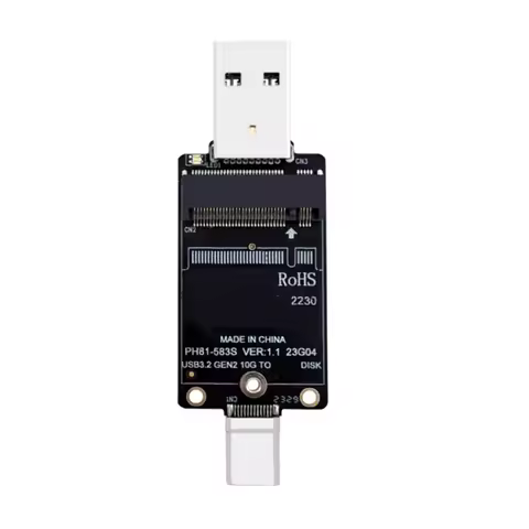 M.2 NVME SSD Adapter M.2 to USB A Type C Hard Disk Converter Support M.2 SSD 2230 JMS583 10Gbps Adap