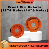TractorTech | Front Rim / Rim Depan - Traktor Kubota (12" 4 Holes / 14" 6 Holes)