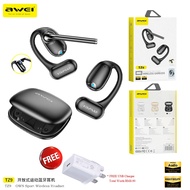 Awei TZ9 Open Ear Earphone ENC Call Noise Cancelling Wireless Earbud With HD Call Microphone