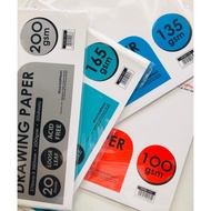MASTERPRINT B4 size Drawing Paper - 100gsm / 135gsm / 165gsm / 200gsm, 20sheets