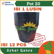 Best Produk Lusinan Pot Bunga Murah /Pot Tanaman /Pot Plastik Uk 20 Cm