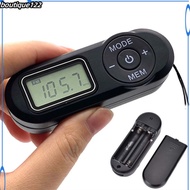 BOU Pocket FM Radio FM 64-108Mhz Portable Sports Radio Receiver With Lcd Display 3.5mm Earphones Nec