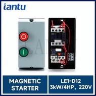Magnetic Starter LE1-D12 220V 50/60HZ 3KW/4PH Plastic Housing Switch QCX2(LE1)-12A