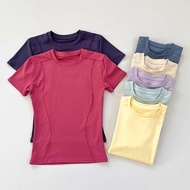 Dopamine Peach Hip Lifting Fitness Short Sleeve Breathable Tight Yoga Running Workout Top