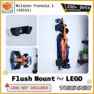Flush Wall Mount for Lego Technic Mclaren Formula 1 Race Car (42141)