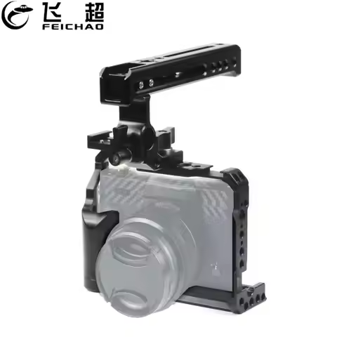 Camera Cage Rig Handle Grip Top 15mm Rod Clamp Mount for SLR Fujifilm XT-20 /XT-30 XT20 /XT30 II Sta