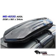 TAKA MD-420D Car Roof Box [Explorer Series] [XL Size] [Glossy Black] Cargo ULTRA SLIM ROOFBOX