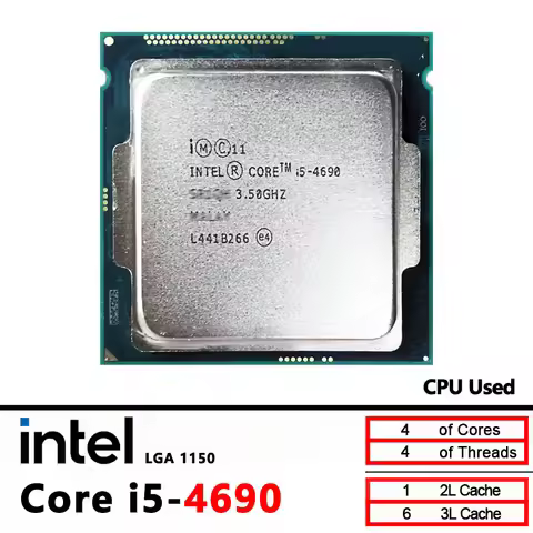 i5 4690 Intel Core i5-4690 3.5 GHz Used Quad-Core CPU 6M 84W LGA 1150