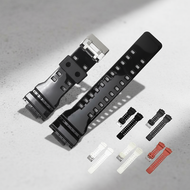Men's Black TPU Resin Strap for Casio G-SHOCK GA-100 GA140 GD-100 G-8900 Glossy Waterproof Sport Wat