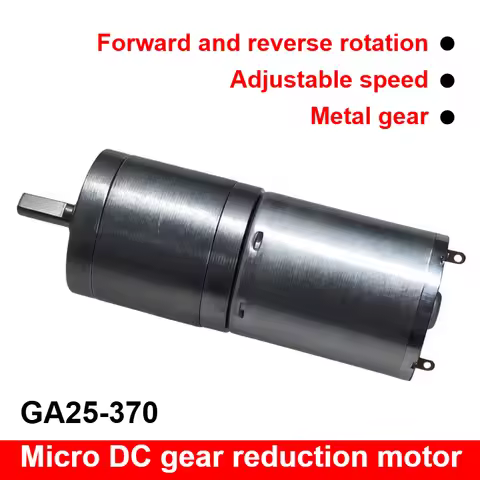 1pc 6V DC Gear Motor JGA25-370 High Power Worm Gear Reversed 12v 7/128/282/625/1364RPM Small Applian