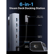 Steam Deck Game Console Dock To HDMI 4K 60HZ USB RJ45 PD 100W Charge Steam USB C Deck Docking Statio