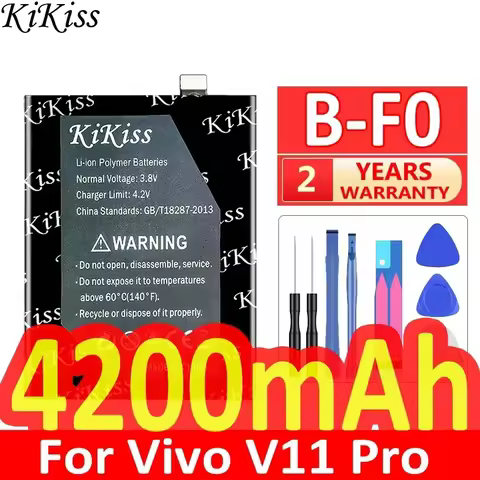 KiKiss Battery 4200mAh B-F0 BF0 For Vivo V11 Pro V11Pro/X21s 1804 1806 1814 PD1813F_EX Mobile Phone