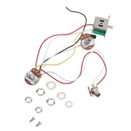 Kit Pendawaian Logam Gitar Elektrik Set 3 Way Pots Pendawaian Gitar Elektrik