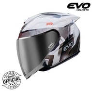 EVO Rx-5 Renegade Half Face Dual Visor Helmet With Free Clear Lens