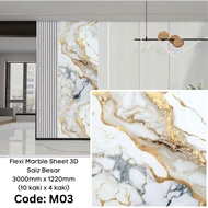 Flexi Marble Sheet 3D Sticker Wall Deco (300cm x 122cm) Marble Sticker