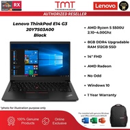 Lenovo ThinkPad E14 G3 20Y7S03A00 Black Laptop  AMD Ryzen 5 5500U  8GB RAM 512GB SSD  14" FHD  W10  MS OFFICE + BAG