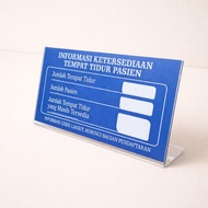 Name Desk - Patient Bed Assembly Information | Acrylic Folding Information Total Patient Bed Inpatie