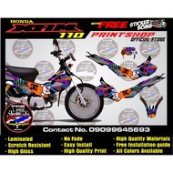 【Hot Sale】XRM 110 Honda carb full set sticker decals Durable and High Quality materials
