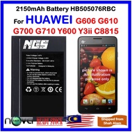 ORl NGS 2150mAh Battery HB505076RBC  Fit For HUAWEI G606 G610 G700 G710 Y3ii Y600 A199 C8815