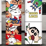 可愛蠟筆小新卡通冰箱貼紙翻新自粘可移除立式空調冰櫃裝飾貼畫