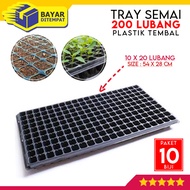 [Paket 10 Biji] Tray Semai 200 Lubang Bibit Benih Hidroponik Tebal Traypot Trai Pot Cabe Cabai Rawit