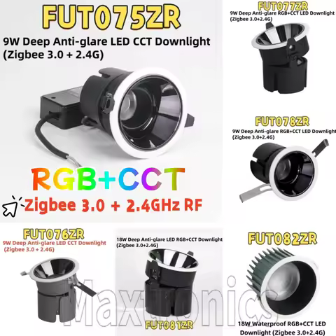 NEW 9W/18W RGB+CCT (Zigbee 3.0+2.4G) LED Downlight MIBOXER AC110V 220V Deep Anti-glare Tuya WiFi RF 