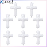 8 Pcs Number Cross Shape Foil Balloon Decoration Balloons for Girl 80.00X60.00X2.00CM White  kgirgma