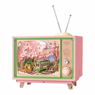 Rolife Rolife Rolife Sakura Dream Journey Music Box diy Handmade Music Box Assembled Building Block 