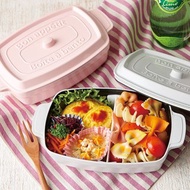 日本TAKENAKA 日本製COCOPOT可微波長方形分隔保鮮盒600ml-粉色