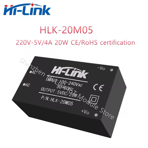 Hi-Link AC DC Circuit Converter HLK-20M05 220V To 5V 20W Output Mini Adjustable Supply Power Module 