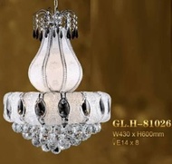 lampu hias cristal gantung flavon Bahan besi, kaca, kristal, &amp; akrilik