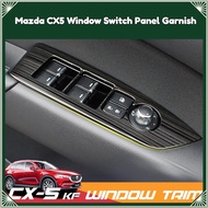 Mazda CX5 CX‑5 Titanium Black Carbon Fiber Window Lift Panel Garnish Stainless Steel Material Door P