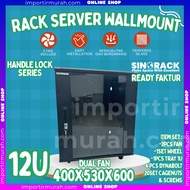 Sinorack 12U Dual Fan Server Wallmount Rack | Rack Server 12U Single Door