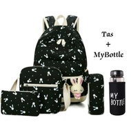 FREE DRINK BOTTLE 3IN1 GIRLS' BACKPACK - GIRLS' KINDERGARTEN BACKPACK - ELEMENTARY SCHOOL GIRLS' BAC