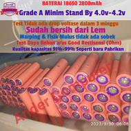 Baterai 18650 Sanyo 2800 mAh UR18650ZT ring purple Lithium ORI original copotan bekas battery Laptop