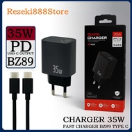 Charger 35W BZ89 Fast Charging PD USB-C Output & Cable Type C To Type C 1Meter Quick Charge3.0