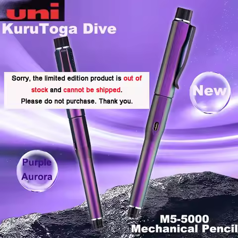 Mitsubishi KURUTOGA Automatic Pencils, Black Technology Auto Rotate Lead Aesthetics Pencil for Stude