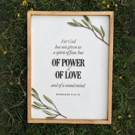 Of Power And Of Love {2 Timothy 1:7}: 3-D wooden lettering for home decorations and