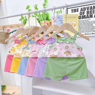 DT8 *Size 3M-4 years playets Summer Cotton Set 2pcs Baby Girl Sleeveless 5-15kg