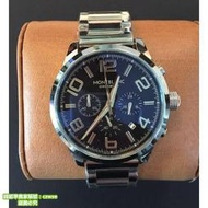 M0NTBLANC萬寶龍手錶 時光行者系類 09668腕錶 鋼帶黑盤 男士精品腕錶 休閒商務手錶 機械錶