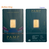 2.5 gram PAMP Suisse Lady of Liberty Gold Minted Bar | 999.9 Purity | Brand New