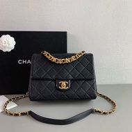 Chanel 23P 黑金字母 cf 方胖子 晶片款 超好看百搭🥰