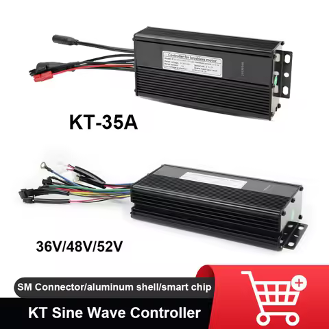 36V 48V 52V Bike Controller KT-35A Sine Wave Controller SM Plug for 1500W Motor Bicycle Modified Acc