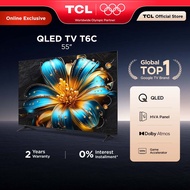 TCL T6C Series 55/65/75 Inch QLED 4K Google TV with 120Hz Game Accelerator Dolby Vision Atmos 55T6C 