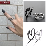 Devil and Angel Dark Punk Gothic Dragon Ring Lovers Tail Ring Fashion Jewelry