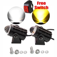 Motorcycle   H6/H4/T19 LED Light Bulb Waterproof Two-color Universal