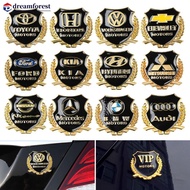 DREAMFOREST 3D Metal Car VIP Motors Emblem Badge Decal Trunk Emblem Rear Body Tailgate Accessory Adh