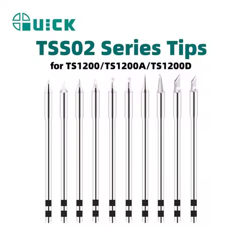 QUICK TSS02 Soldering Tips For QUICK TS1200/TS1200A/TS1200D Welding Station Handle Iron Replacement 