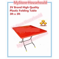 3V Brand High Quality Plastic Folding table 3ft x 3ft | Hawker Table SQUARE