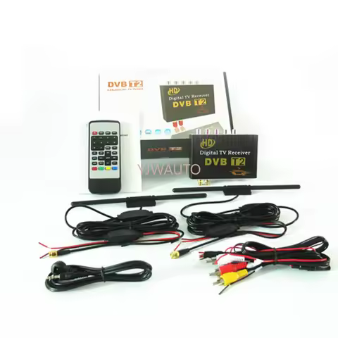 Digital TV Box for Car DVB T2 Receiver Box Mobile Dual Antenna 80~110 KM/H Digital TV Receiver DVB-T